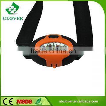 2*CR2032 Battery Led Moving ABS Material 3 Led Head Light for Outdoor Camping