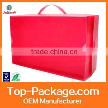 2016 New design plastic shoe box/ clear shoe box with handle