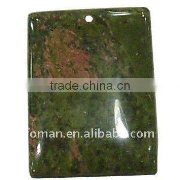 50x40mm rectangle unakite gemstone fashion pendant