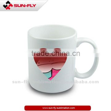 Sublimation Ceramic Heart Shape Color Changing Mug 11oz (SFS-MG20H)