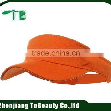 orange color short visor cap