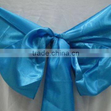 Light Blue Elegant Satin Chair Sashes