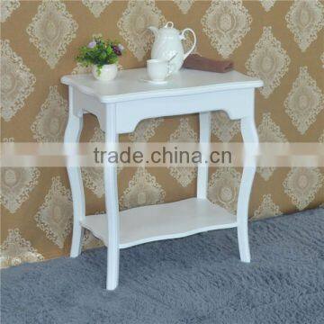 Antique french white table indoor mdf wood corner good quality table