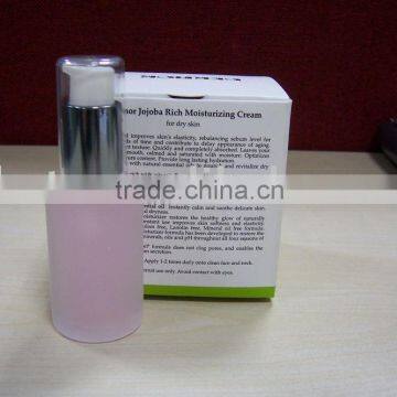 30ml cylinder frosted glass cosmetic bottle with pump sprayer
