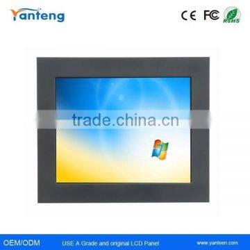 1000nits High brightness 15inch 17inch 19inch sunlight readable industrial LCD monitor with Powder coated aluminum front bezel