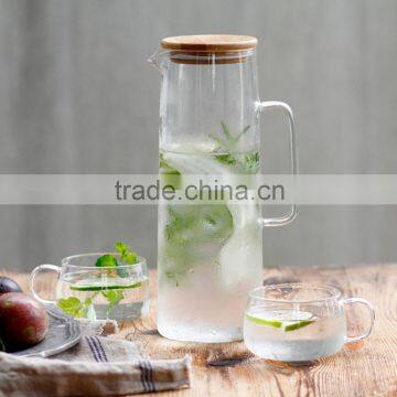 Borosilicate Glass Heat resistant cold kettle Tea Coffee Pot With Handle