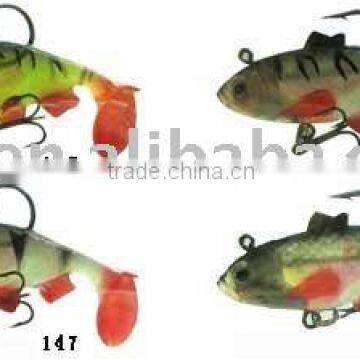 life like soft swimbait imbeded lead and hooks fishing bait