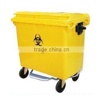 outdoor waste bin 660 liter garbage bin