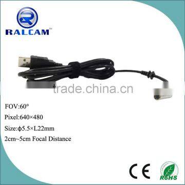 Factory Supply 2cm~5cm Focusing Length 60 Degree View Angle 5.5mm Usb Camera Mdoule With Waterproof Case photo-2