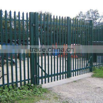 Steel palisade fence gate