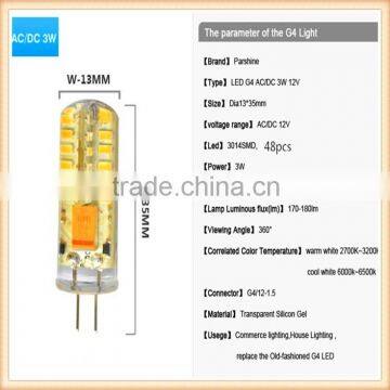 Selected Materials RoHS and CE 12v 3w G4 Ac/dc Led Light Bulb photo-2
