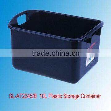 Manufacturer Wholesale Price PP Plastic 10L Basin with Handles In Black for Household