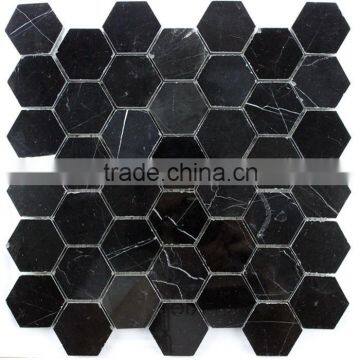 Contracted design hexagon mosaic tile