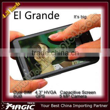 4.3 inch capacitive touch screen smart mobile phone