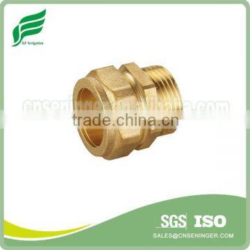 Brass straight union male connector