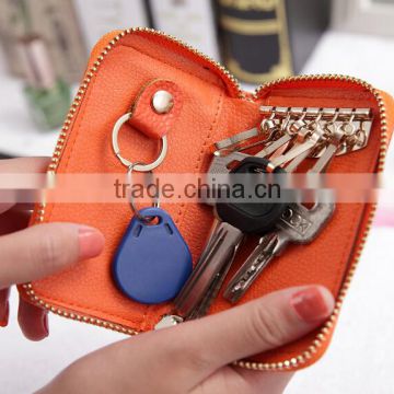 New arrival Leather Car Auto Keychain / leather key case / leather coin bag