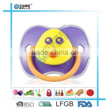 funny silicone duck shape baby pacifier