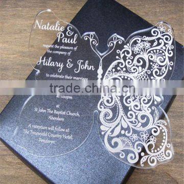 new style butterfly invitation plexiglass wedding invitations