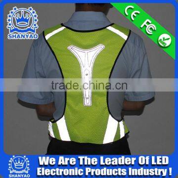 2016 Print Logo Custom LED Safety Vest For Road Safety At Night