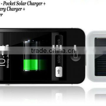 Universal charger for iPhone 5 smart phone & FM transmitter by portable solar power