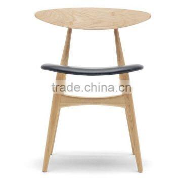 Modern Compact Solid Wood Leather Living Room Dining Chair photo-4