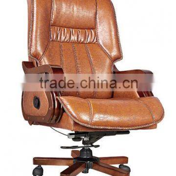 Traditional executive office wood boss chair,rattan swivel office chair