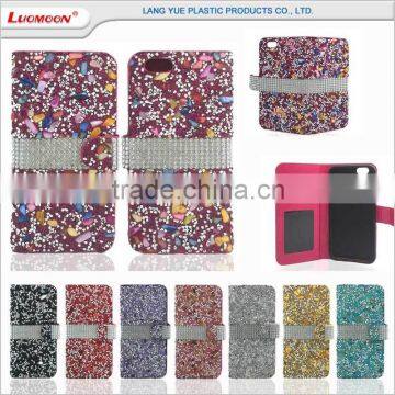 colorful small stone diamond bling leather wallet phone case for huawei y6 Y520/Y540 Y511 Y530/C8813 320 330 660 550 625 635