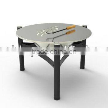 Outdoor living stainless steel round fire pit