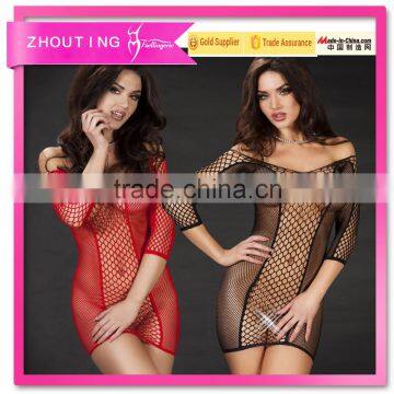 CK8953 hot white and blacking two color panty fishnet bodystocking