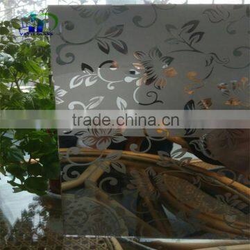 Acid Etched Glass Office Glass Wall Partitions Door Panels Etched Glass Panels for Sale photo-2