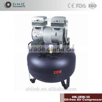 CE approved Oil-free air compressor for dental chair HK-2EW-35