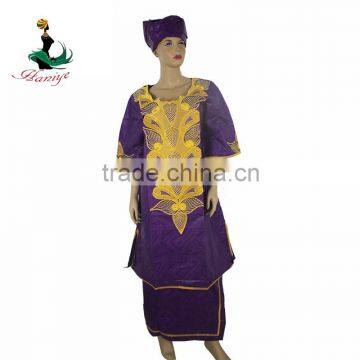 Latest designs high quality bazin riche embroidery for female party dress