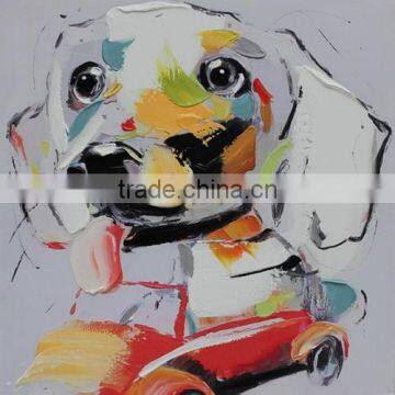 Dog design wood canvas animal oil painting 63150