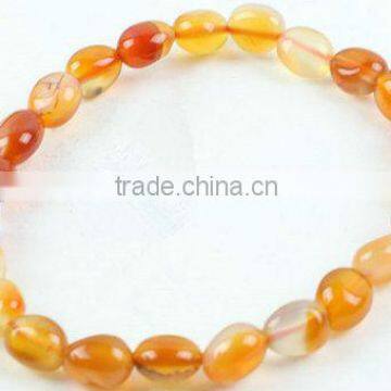 Carnelian Central-drilled Small Nuggets-19cm Bracelet