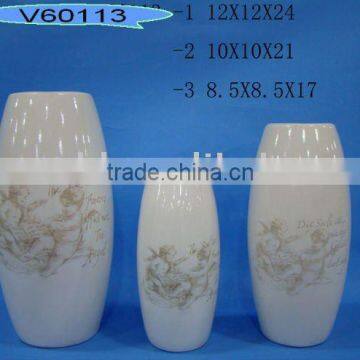 decorative christmas pottery vase