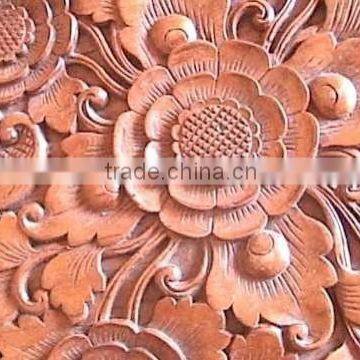 Flower Carved Wall Hanging