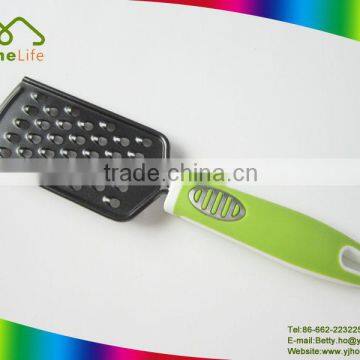 Colorful stainless steel cheese plating grater with plastic handle