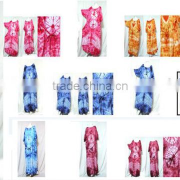 vintage retro thai style HIPPIE BOHO tie dye handmade kimono kaftan maxi dress