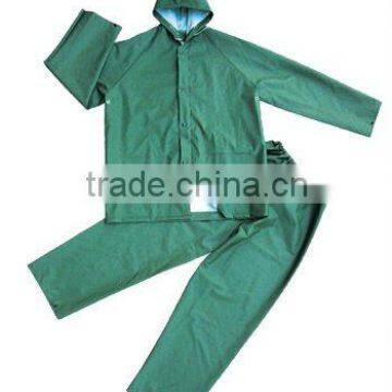 pvc with polyester adults rainsuits