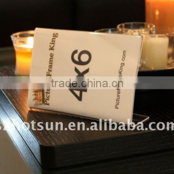 acrylic price tag holder table frame