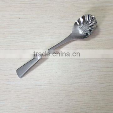 Stainless steel mirror polishing sugar spoon, shell spoon