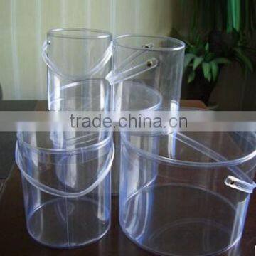 Hot,hot,hot,Customizable clear cylinder box with hand shank