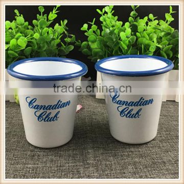 Newest 11oz enamelware mug print tumbler cups enamel tumbler with rolled rim