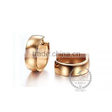 Titanium steel rose gold plated round pendant earrings fashion women earrings stud wedding jewelry 6710097