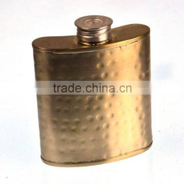 Hammered Matt GoldHammered and Plain Flask high quality Hammered Hip Flask , festival gift Whiskey flask,