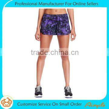 Printed women lightweight running shorts wide leg comfortable fabric running shorts