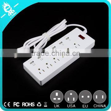 2-in-1 Surge Protected Power Strip USB Charger Station Combo Charging Ports Power Socket photo-4