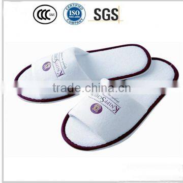 2014 New Open Toe Disposable Hotel Guest Slippers With Embroidery