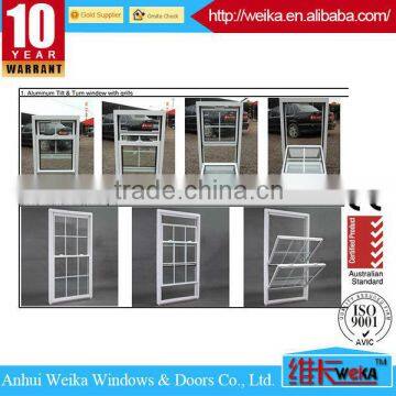 High quality factory price any color Single aluminum double hung window manufacturer