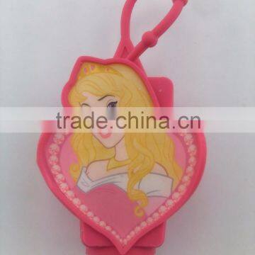 2016 Beautiful Girl Cartoon Silicone Key Holder Gift Party Favors-pink